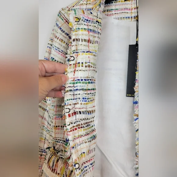 NWT Kobi Halperin Devyn Tweed Blazer In JKI Rainbow Size XS - Picture 11 of 16